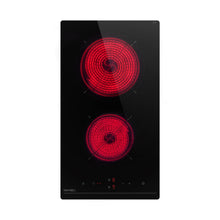 Load image into Gallery viewer, Hermitlux Ceramic Hob, Built-in 29cm Ceramic Electric Hob, 9 Power Levels, Sensor Touch Control, Child Lock, 1-99 Minute Timer, Suitable for all Pots and Pans--VM2T
