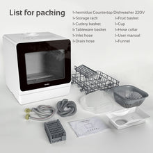 Load image into Gallery viewer, Hermitlux Table Top Dishwasher 7+3 Programmes, 5 Place Settings &amp; 5L Water Tank
